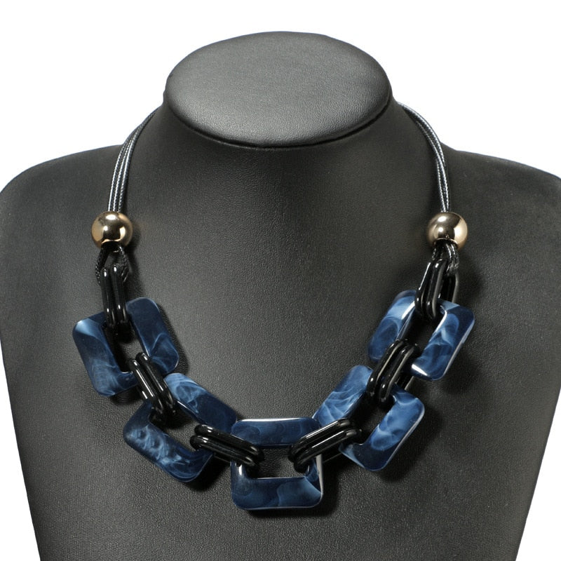 TEEK - Power Leather Cord Necklace JEWELRY theteekdotcom blue  