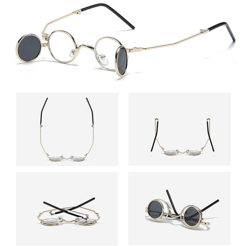 TEEK - Round Side Flip Sunglasses EYEGLASSES theteekdotcom   