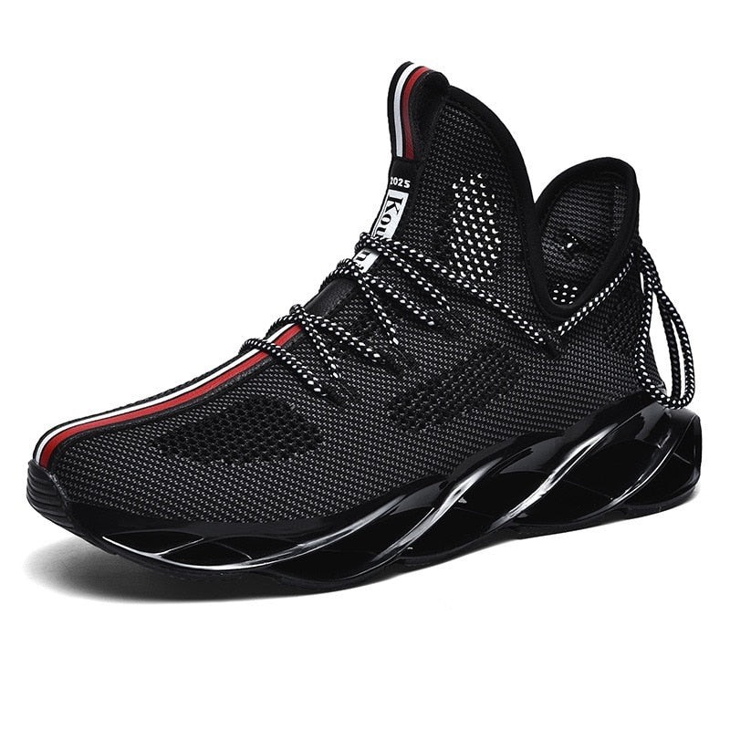 TEEK - Dark Mens Wave Blade Sneakers SHOES theteekdotcom 207 Black hollow 6 