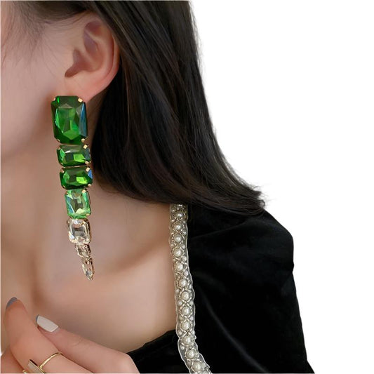 TEEK - Green Drip Drop Earrings JEWELRY theteekdotcom   