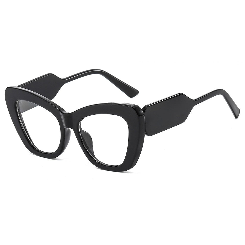TEEK - Cross Contrast Cat Eye Sunglasses EYEGLASSES theteekdotcom black  