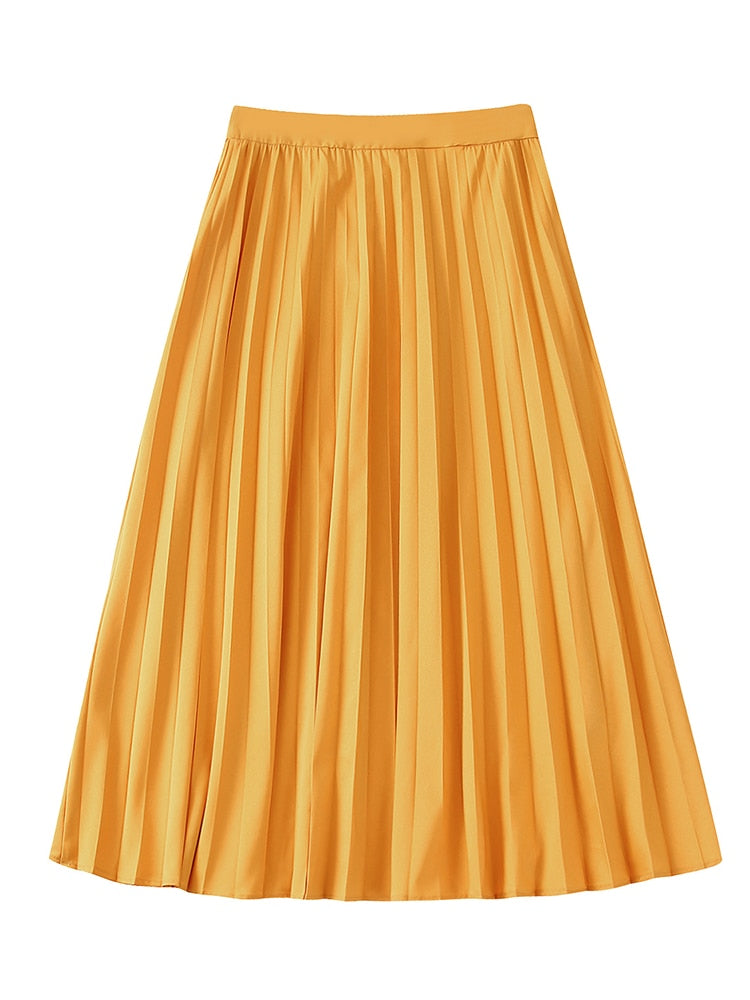 TEEK - Pleated Solid Skirt SKIRT theteekdotcom   