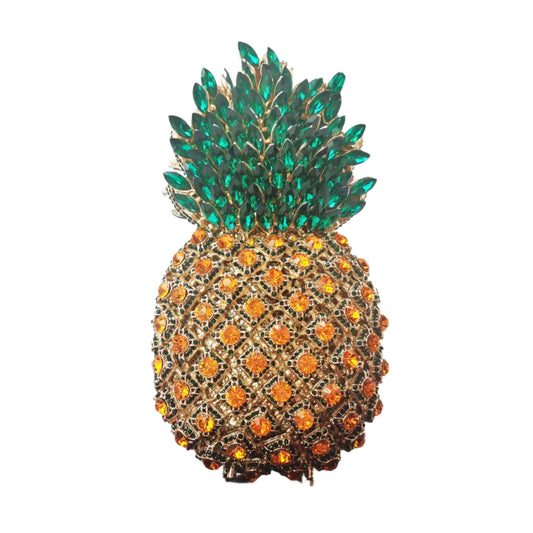 TEEK - Bejeweled Ripe Pineapple Evening Clutch Bags BAG theteekdotcom Orange  