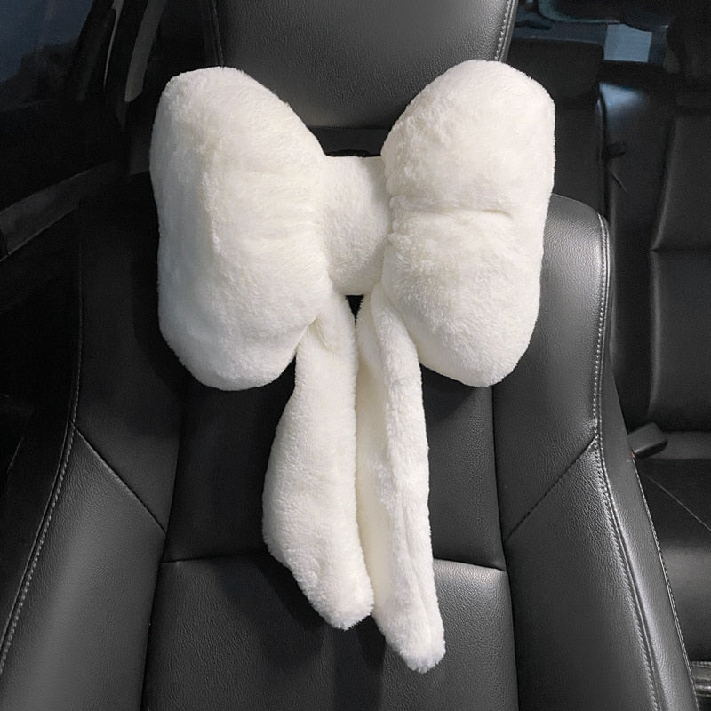 TEEK - Plump Full Bowknot Car Seat Cushions AUTO ACCESSORIES theteekdotcom White-Neck  