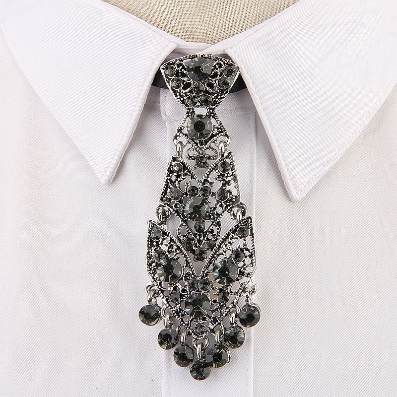 TEEK - Crystal Tassel Tip Neckties JEWELRY theteekdotcom   