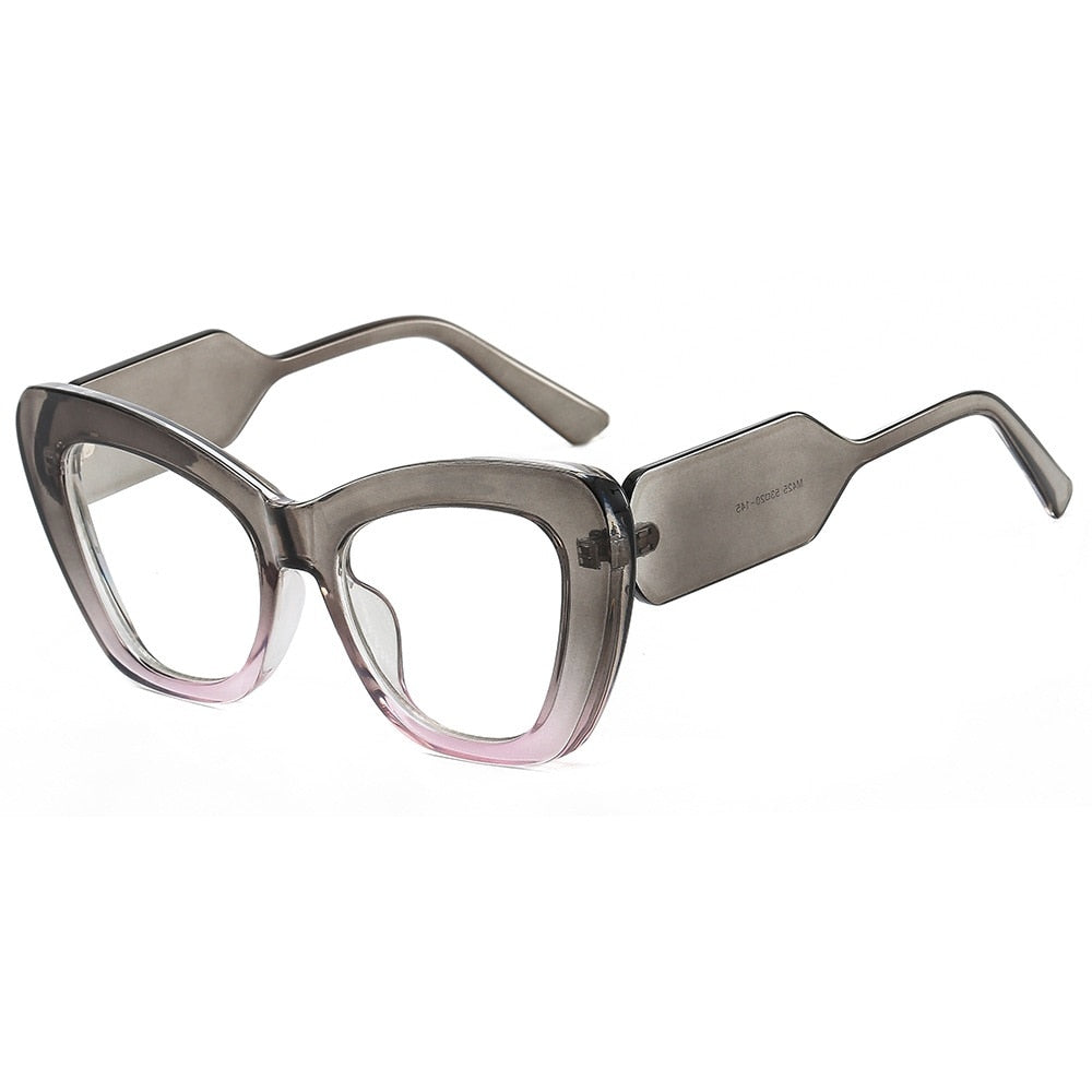 TEEK - Cross Contrast Cat Eye Sunglasses EYEGLASSES theteekdotcom gray  