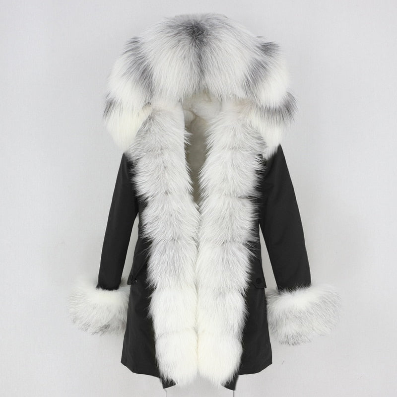 TEEK - Real Winter Detachable Coat 2 | Various Colors COAT theteekdotcom black white stripe XS 