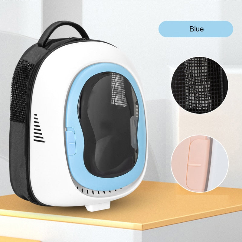 TEEK - Large Breathable Portable Cat Capsule Backpack PET SUPPLIES theteekdotcom Blue  