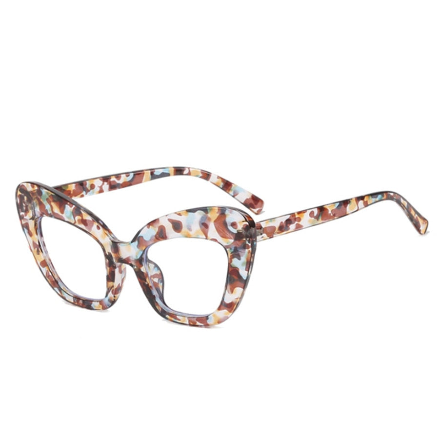 TEEK - Vintage Style Anti Blue Light Cat Eye Eyeglasses EYEGLASSES theteekdotcom Flower  