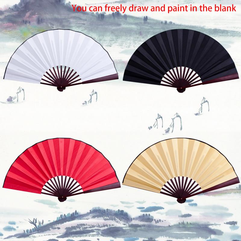 TEEK - 10.6 Inch Silk Cloth Folding Hand Fans FAN theteekdotcom   