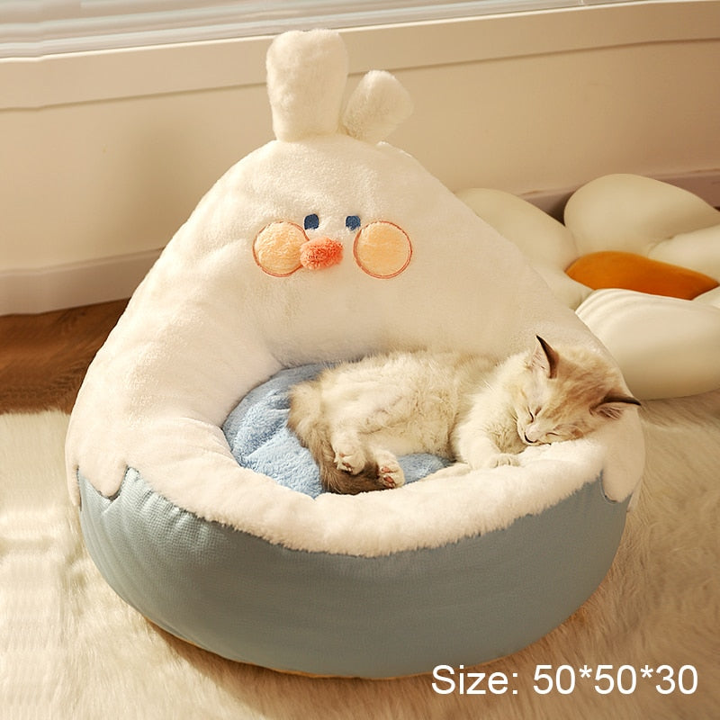 TEEK - Pet Warming Sleeping Bed PET SUPPLIES theteekdotcom White S 