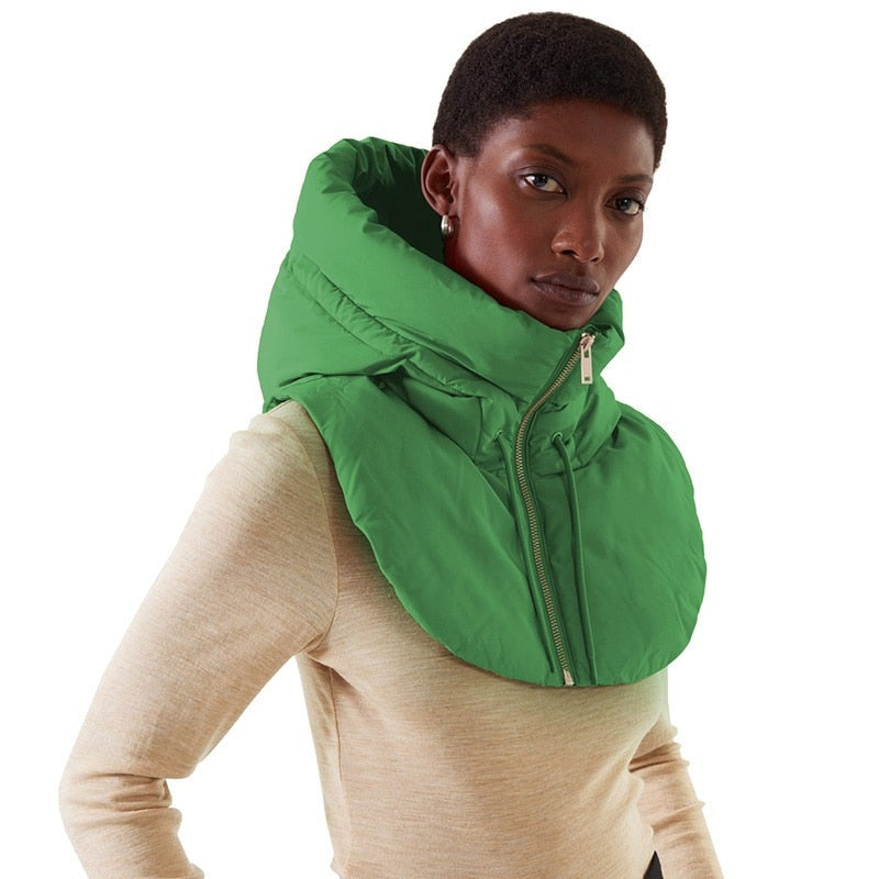 TEEK - Womens Sleeveless Cropped Puff Hoodie Top HAT theteekdotcom Green S 