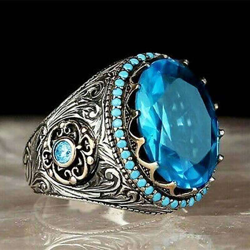TEEK - Royalty Turquoise Beaded Ring JEWELRY theteekdotcom M854 6 