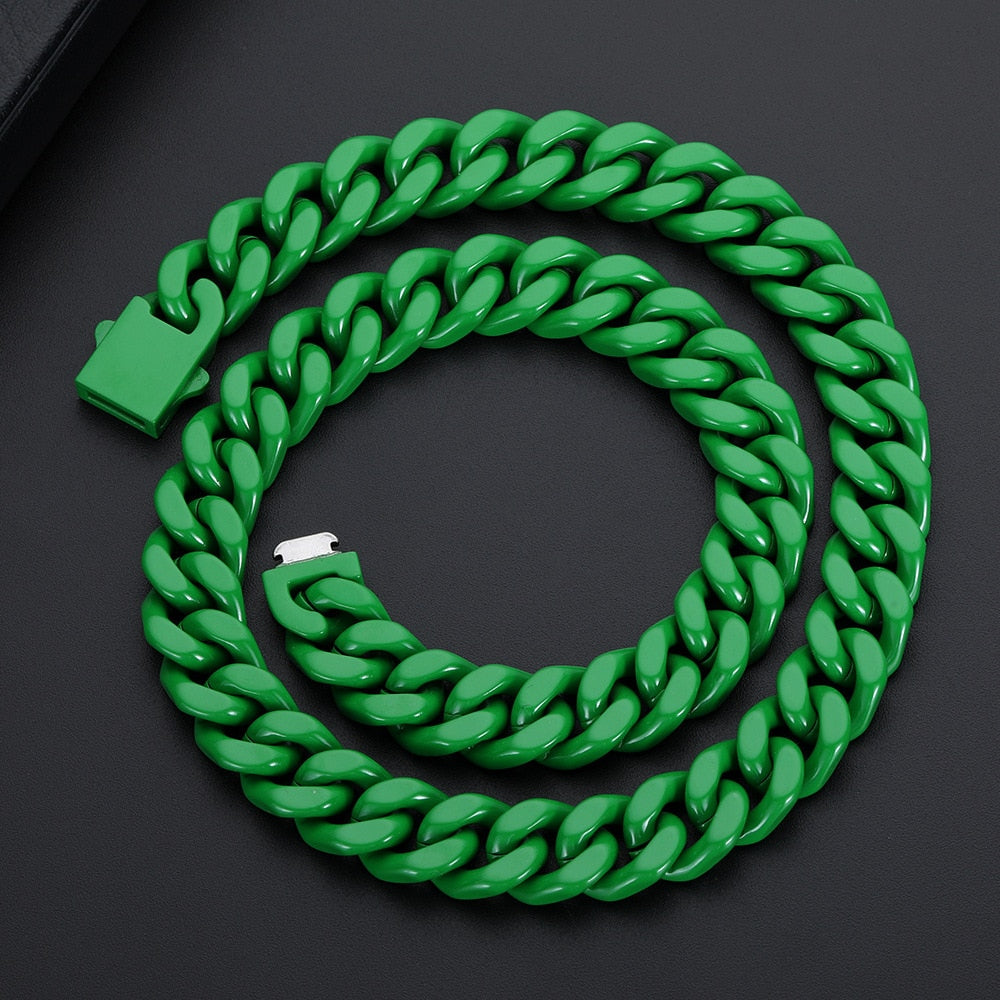 TEEK - Color Link Latch Chain Necklace JEWELRY theteekdotcom   