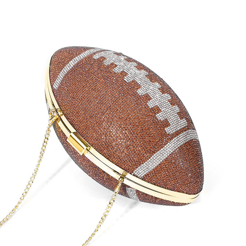 TEEK - Beaujeweled Football Clutch Purse BAG theteekdotcom   