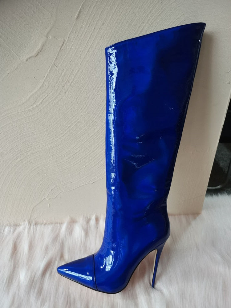 TEEK - Mirror High Boots SHOES theteekdotcom dark blue 8.5 