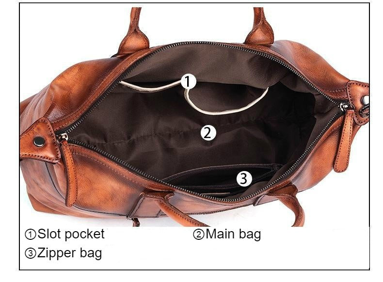 TEEK - Womens Cowhide Leather Dumpling Bag BAG theteekdotcom   