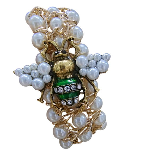 TEEK - Handmade Elastic Pearl Bee Jewelry JEWELRY theteekdotcom green bee  