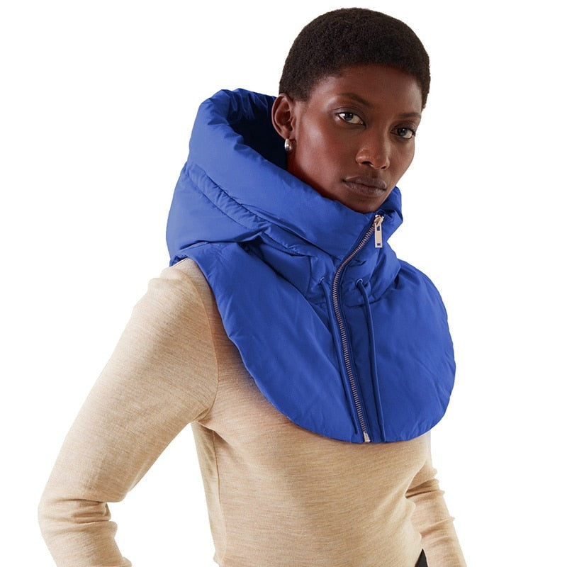 TEEK - Womens Sleeveless Cropped Puff Hoodie Top HAT theteekdotcom Blue S 