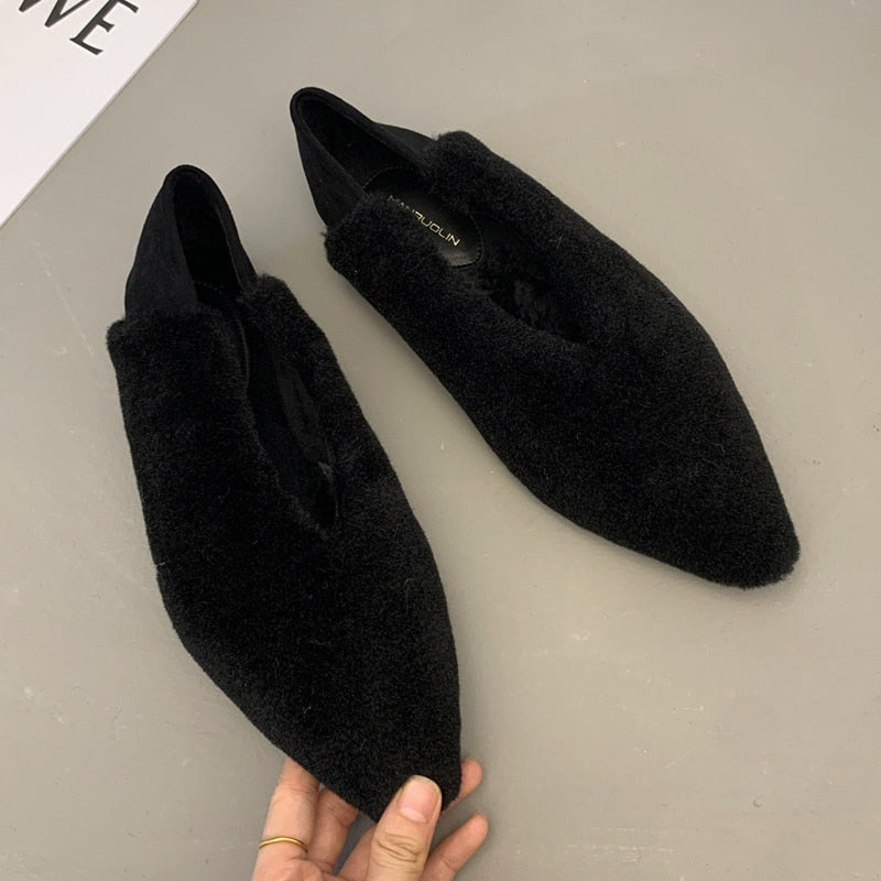 TEEK - Fluff Plush Loafers SHOES theteekdotcom Black 5.5 
