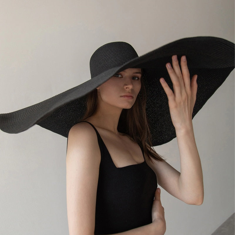 TEEK - 27.5in Oversized Wide Brim Sun Hat HAT theteekdotcom   
