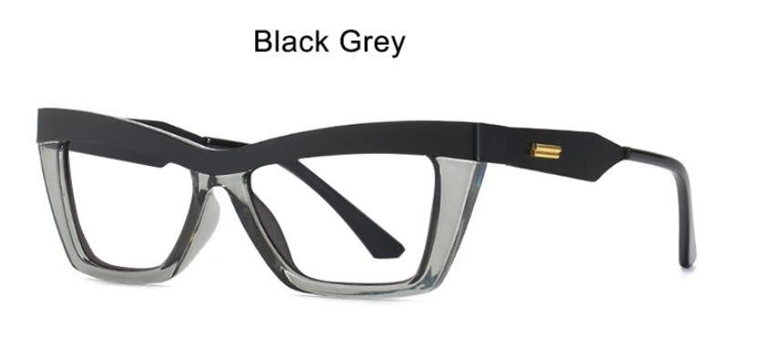 TEEK - Low Brow Reading Glasses | Prescribed or Zero Strength EYEGLASSES theteekdotcom C2 black clear Clear/Anti Blue Light - No Prescription 