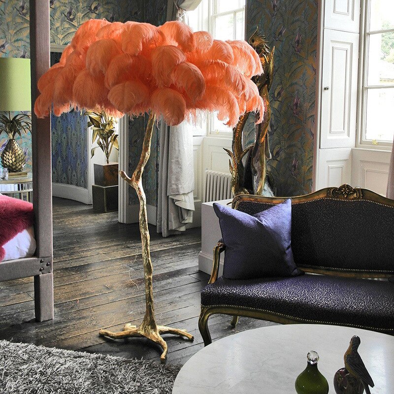 TEEK - Nordic Luxury LED Floor Feather Lamp HOME DECOR theteekdotcom   