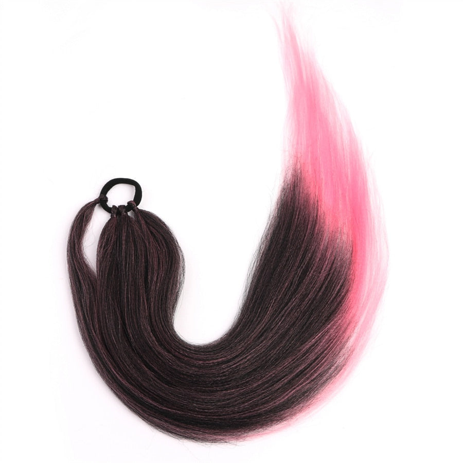 TEEK - Easy Ponytail Extensions HAIR theteekdotcom Mix1bpink 26inches 