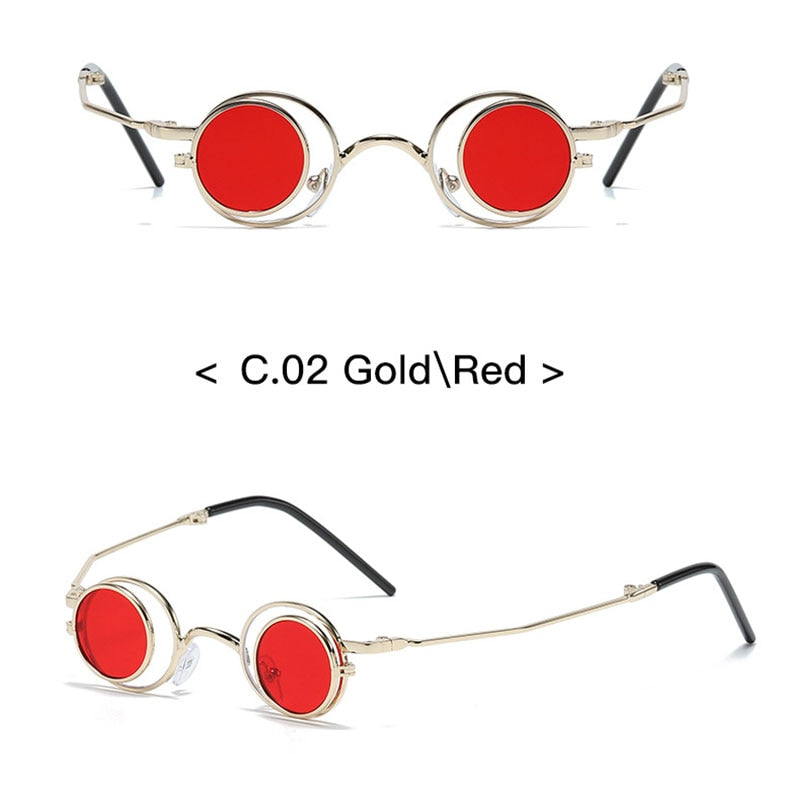 TEEK - Round Side Flip Sunglasses EYEGLASSES theteekdotcom C2  