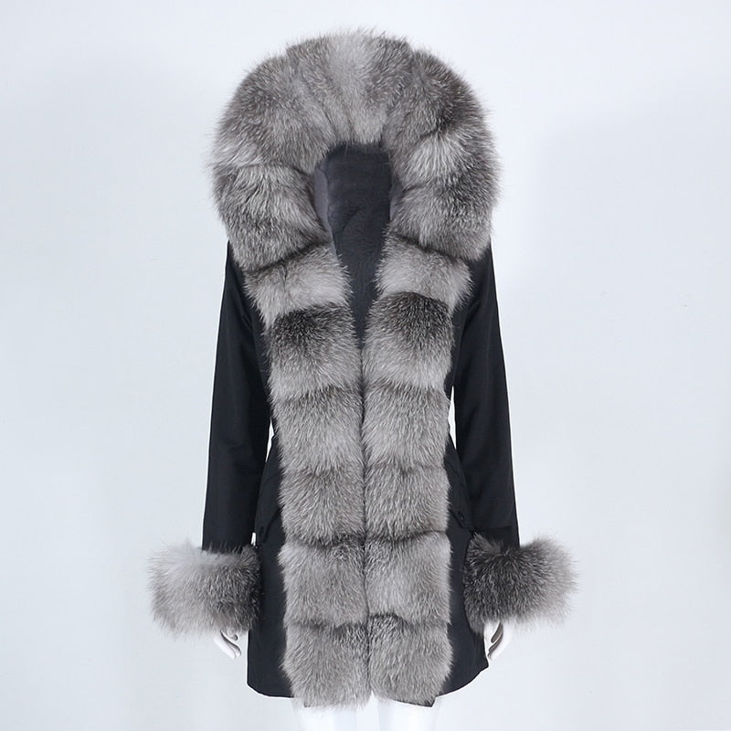 TEEK - Real Winter Detachable Coat 3 | Various Colors COAT theteekdotcom black silver stripe XS 