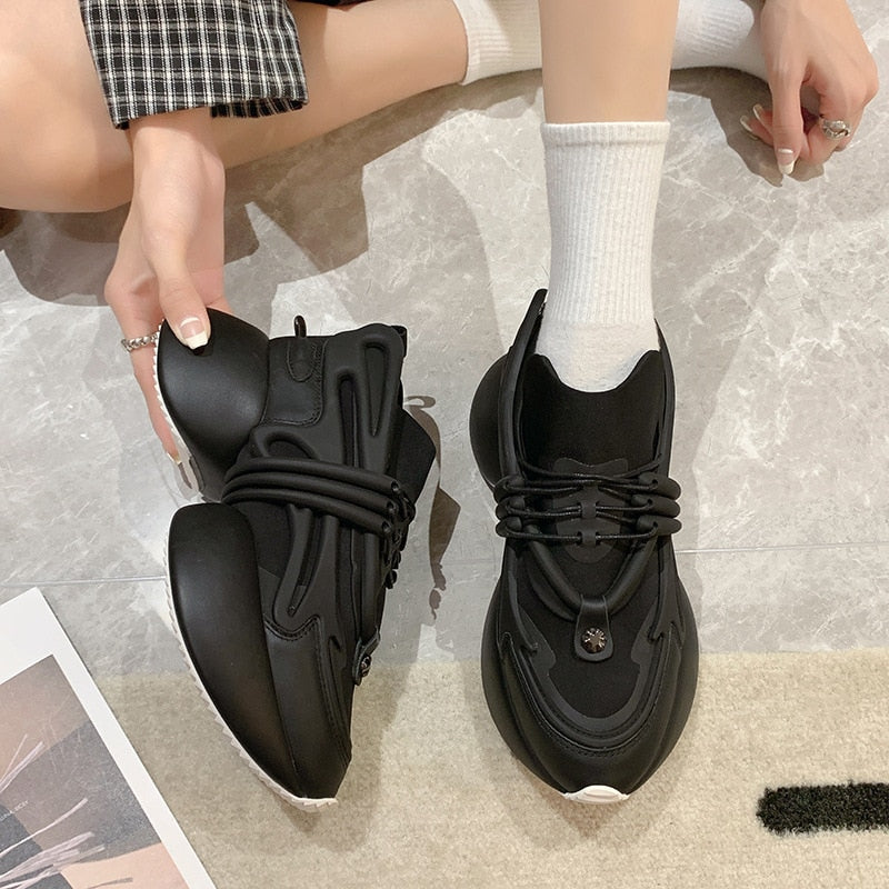 TEEK - Laced or Buckle Bolder Women Sneakers SHOES theteekdotcom Black 5.5 