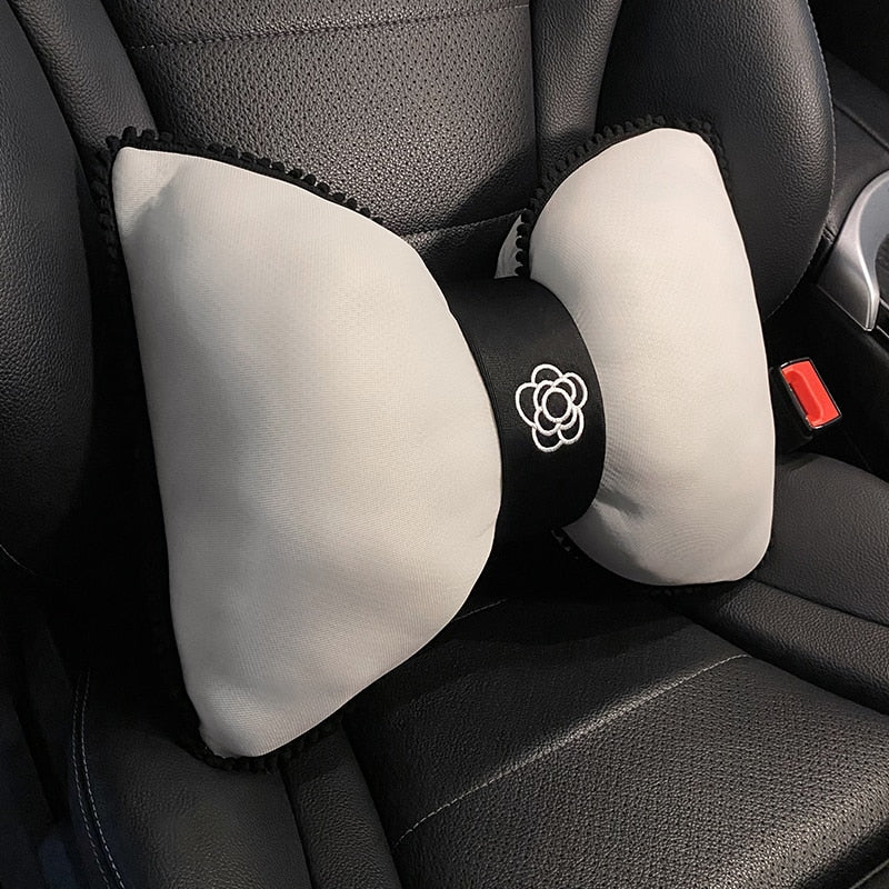 TEEK - Mid Flower Ruffle Car Cushions AUTO ACCESSORIES theteekdotcom Waist pillow  
