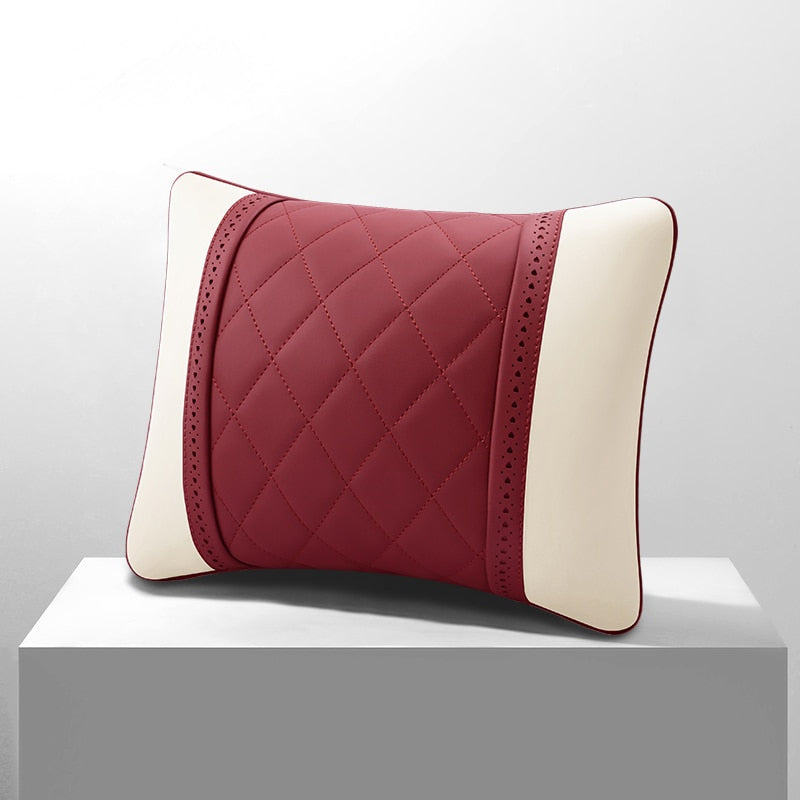 TEEK - Detailed Luxury Car Pillow Set AUTO ACCESSORIES theteekdotcom red white lumbar  