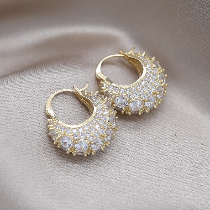 TEEK - 14K Gold Plated Zircon Earrings JEWELRY theteekdotcom   