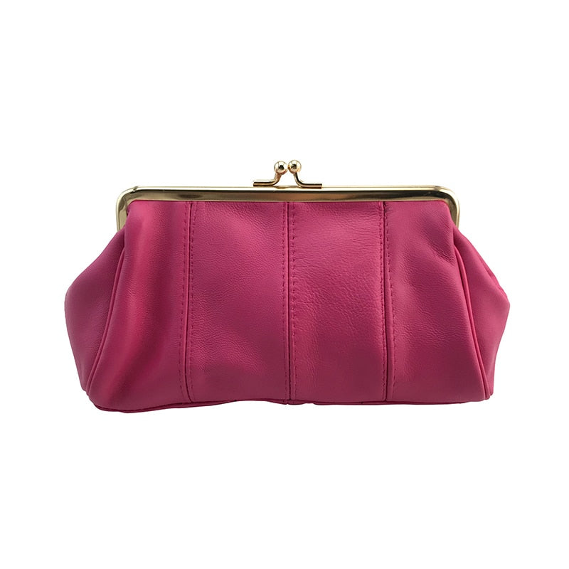 TEEK - Variety of Coin Purse Handbags BAG theteekdotcom single clip - Light Rose Red  