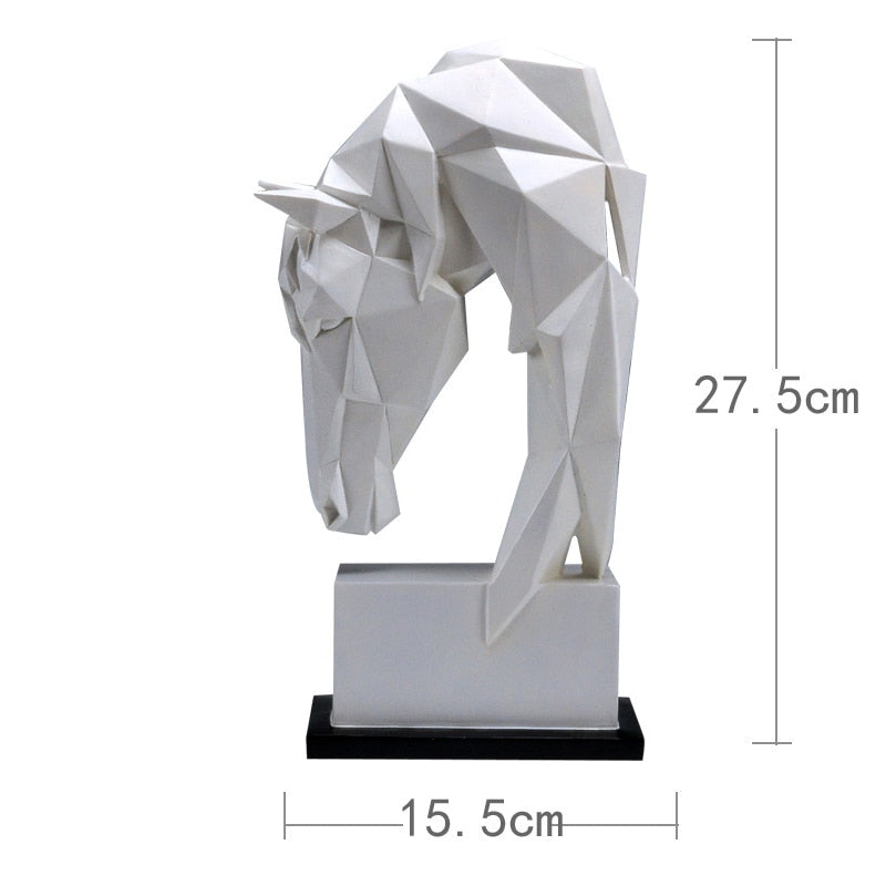 TEEK - Horse Head GeOrigami Statuette HOME DECOR theteekdotcom M  