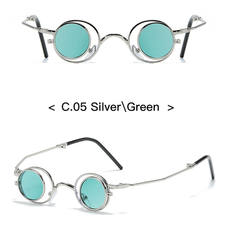 TEEK - Round Side Flip Sunglasses EYEGLASSES theteekdotcom C5  
