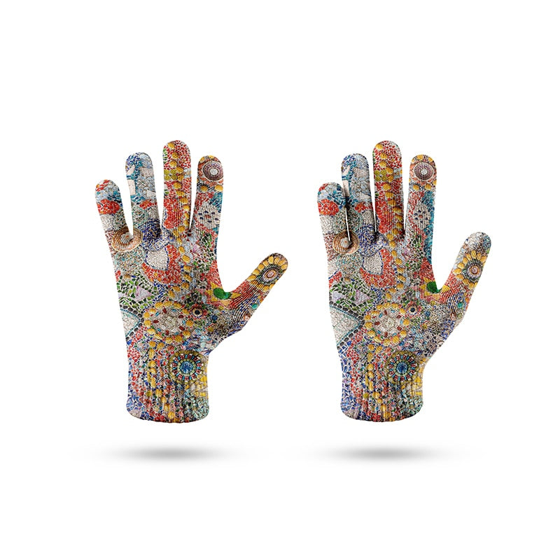 TEEK - Printed Pearl Agate 3D Knit Gloves GLOVES theteekdotcom 10 One Size 