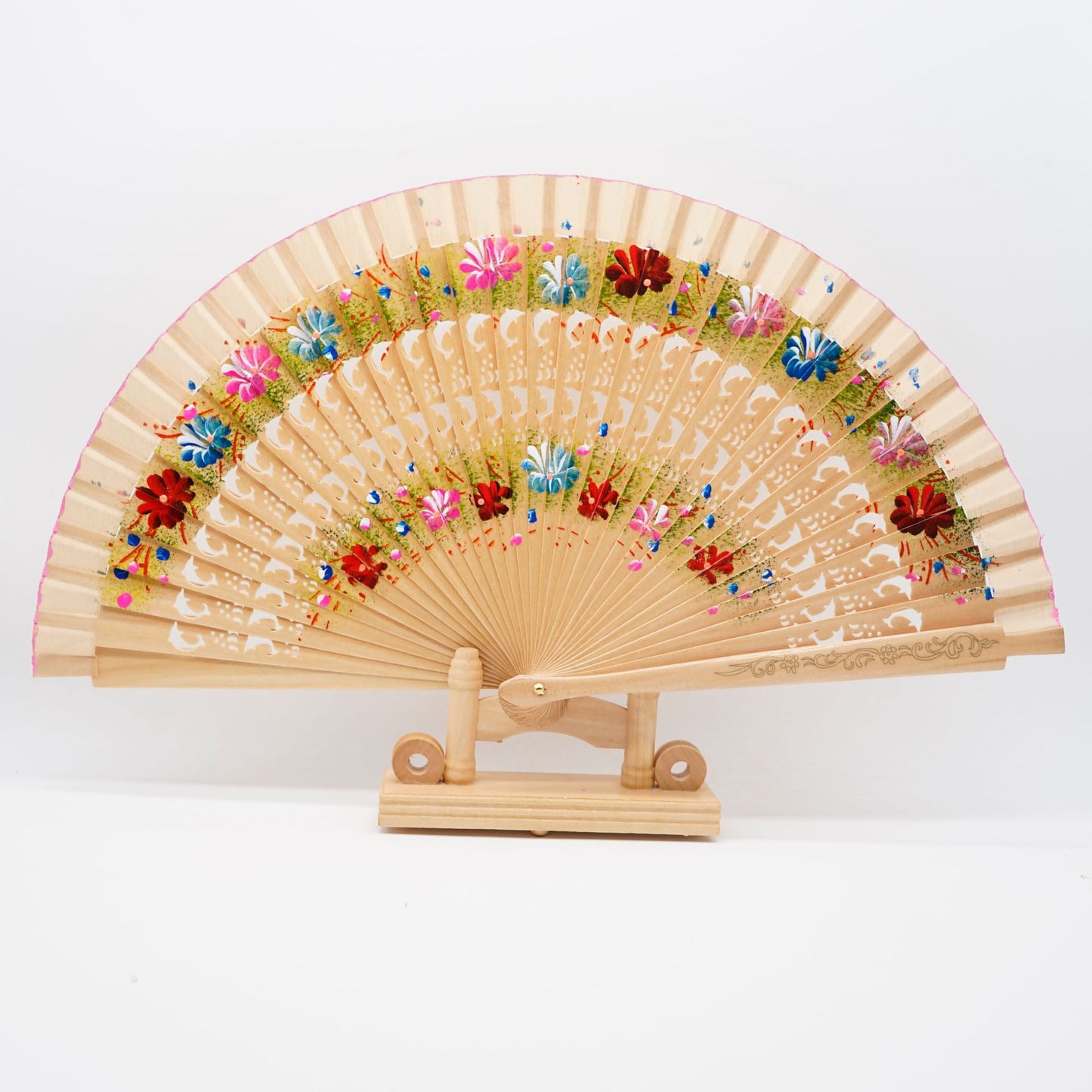 TEEK - Folding Fan Wood Spanish Style Fan FAN theteekdotcom khaki  