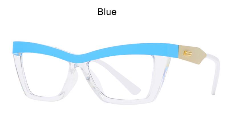 TEEK - Low Brow Reading Glasses | Prescribed or Zero Strength EYEGLASSES theteekdotcom C6 clear blue clear Clear/Anti Blue Light - No Prescription 