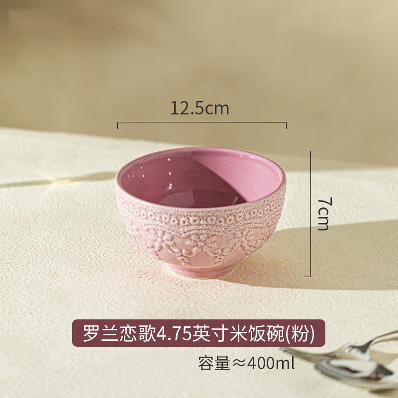 TEEK - Royal Hierarchy Full Dress Ceramic Texture Tableware HOME DECOR theteekdotcom 4.75 inch bowl-1Pc 1  
