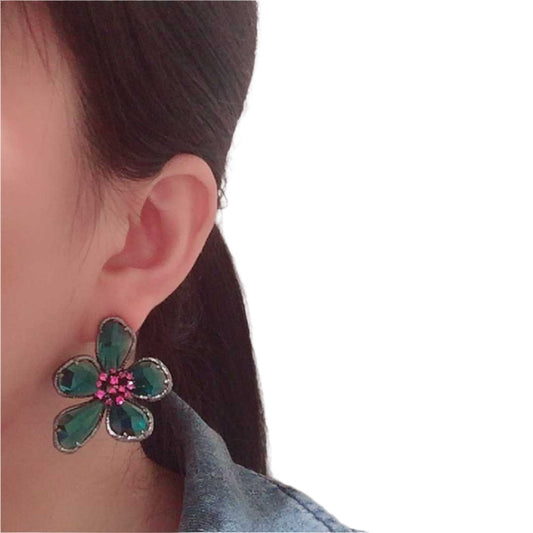 TEEK - Colored Crystal Flower Jewelry JEWELRY theteekdotcom   