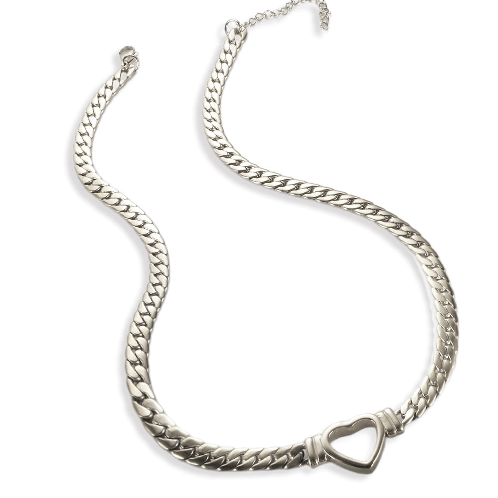 TEEK - Whole Heart Necklace JEWELRY theteekdotcom Silver Necklace  