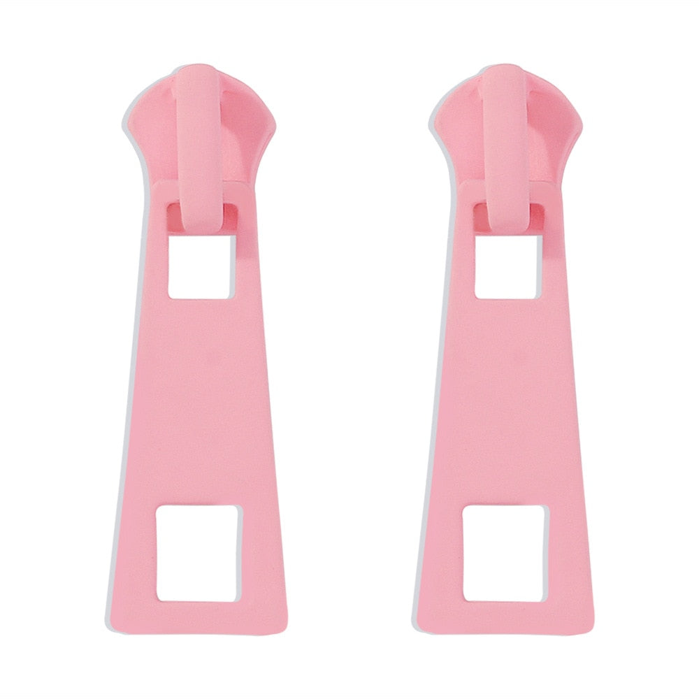 TEEK - Personality Zipper Earrings JEWELRY theteekdotcom pink  