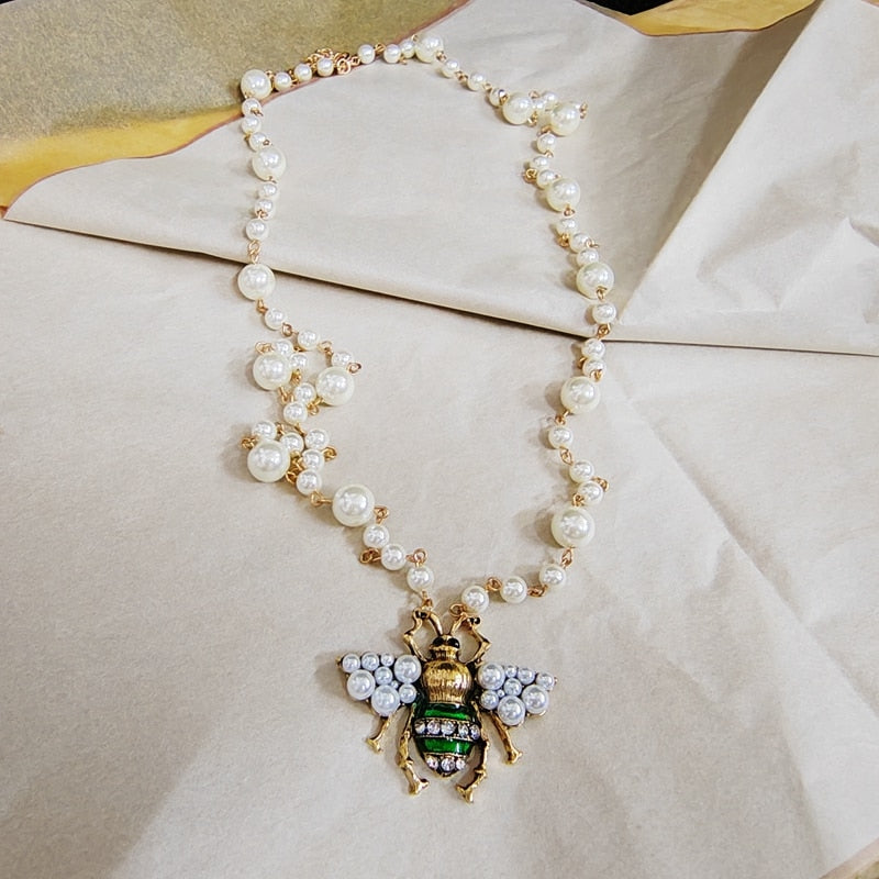 TEEK - Handmade Elastic Pearl Bee Jewelry JEWELRY theteekdotcom Antique Copper Plated  
