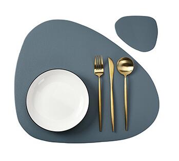 TEEK - Irregular Clean Color Placemats HOME DECOR theteekdotcom blue 1 Placemat and 1 Coaster 