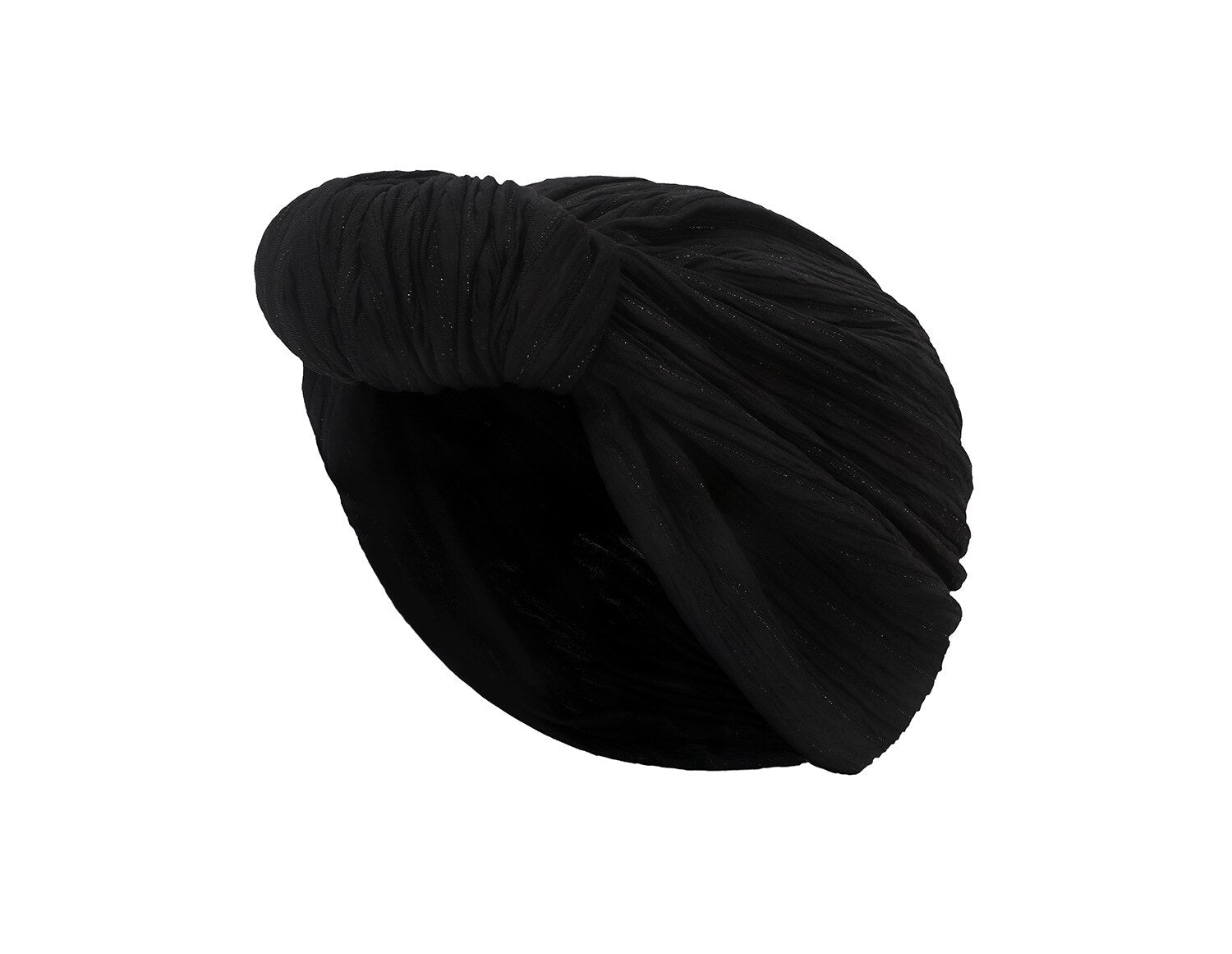 TEEK - Womens Stretchy Twist Head Wrap HAT theteekdotcom black  