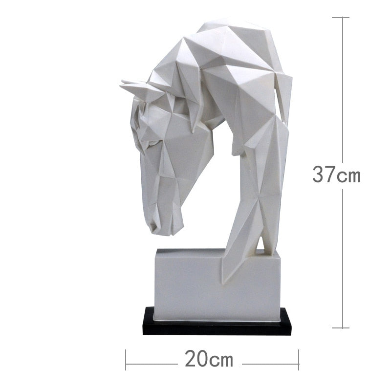 TEEK - Horse Head GeOrigami Statuette HOME DECOR theteekdotcom L  