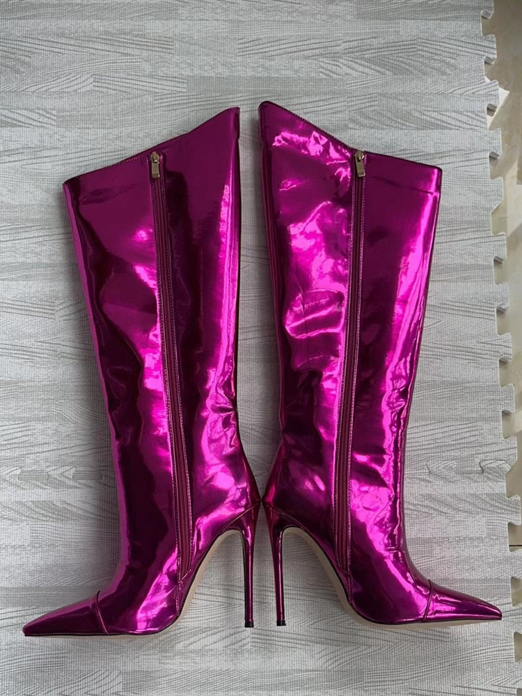 TEEK - Mirror High Boots SHOES theteekdotcom purple 8.5 