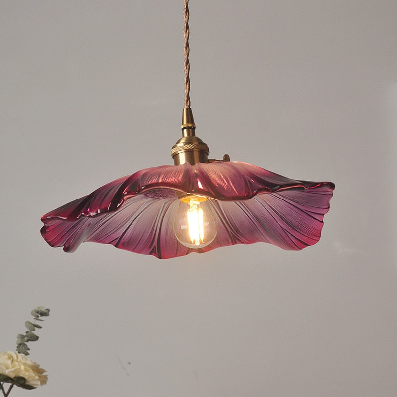 TEEK - Flower Glass Hanging Lighting HOME DECOR theteekdotcom   